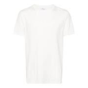 Courrèges Vit Bomull T-shirt med Logotyptryck White, Herr