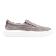 Herno Grå Mocka Slip-On Sneakers Gray, Herr