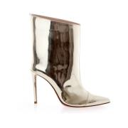 Alexandre Vauthier Platinum Tronchetto Elegant High Heel Boots Yellow,...