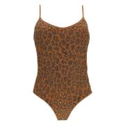 Fisico Animalier Monokini Brun Havskläder Brown, Dam