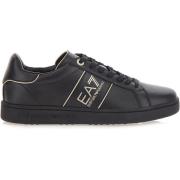 Emporio Armani EA7 Svarta Sneakers Rund Tå Snörning Black, Herr