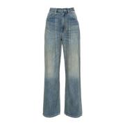 R13 Indigo Wide-Leg Jeans Blue, Dam