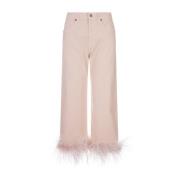 P.a.r.o.s.h. Rosa Chimera Cropped Jeans Pink, Dam