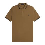 Fred Perry Slim Fit Twin Tipped Polo Brown, Herr