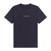 Fred Perry Broderad Logotyp T-shirt Mörk Grafit Gray, Herr