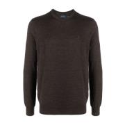 Ralph Lauren Brun Heather Pullover Sweater Brown, Herr