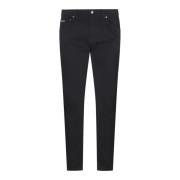 Dolce & Gabbana Andningsbara Slim-Fit Jeans Black, Herr