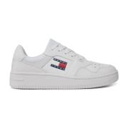 Tommy Jeans Retro Läder Lågtop Sneakers White, Dam
