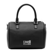 Cavalli Class Handväska med dragkedja och två handtag Black, Dam