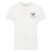 MC2 Saint Barth Bomull T-shirt Rund Hals Kort Ärm Broderi White, Herr