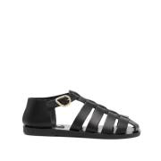 Ancient Greek Sandals Svarta Platta Sandaler Black, Dam