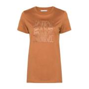 Max Mara Läderbruna T-shirts och Polos Brown, Dam