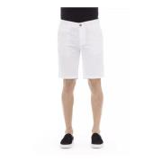 Baldinini Vita bomull Bermuda shorts för män White, Herr