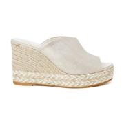 Espadrilles Guld Blockklack Espadriller Yellow, Dam