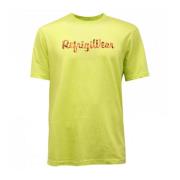 RefrigiWear Lyxig Logo Print Bomull T-shirt Yellow, Herr