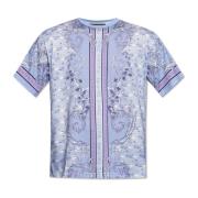 Versace Jeans Couture Tryckt T-shirt Purple, Herr