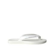 Dolce & Gabbana Vita Läder Flip Flop Sandaler White, Herr