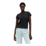 The Row Bomull Jersey Crop T-Shirt Black, Dam