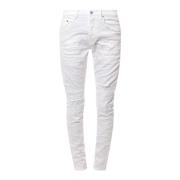 Purple Brand Vita Slim Fit Byxor med Knappar White, Herr