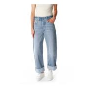 Citizens of Humanity Baggy Cropped Straight Leg Jeans Blue, Dam