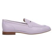 Estro Lyxig Lila Läder Loafers Purple, Dam