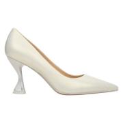 Estro Kvinnors Pärlemorläder Högklackade Pumps Er00112787 White, Dam