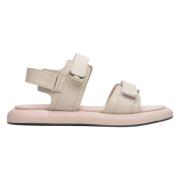 Estro Kvinnors Beige Läder Strappy Sandaler Er00113089 Beige, Dam