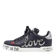Dolce & Gabbana Pre-owned Pre-owned Laeder sneakers Black, Dam