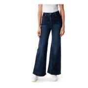 Levi's Hög Midja Bell Wide Leg Jeans Blue, Dam