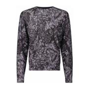 Etro Silkeblandning Paisley Pullover Multicolor, Herr