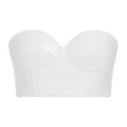 Alaïa Lammskinn Top i Blanc White, Dam