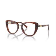 Tiffany Stylish Eyewear Frames in Havana Color Brown, Unisex