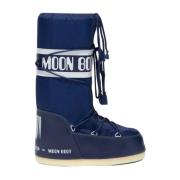 Moon Boot Nylon Vinterstövlar Blue, Dam