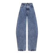 Alaïa Snygga Jeans för Kvinnor Blue, Dam