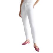 Liu Jo Hög Midja Skinny Jeans Bianco White, Dam