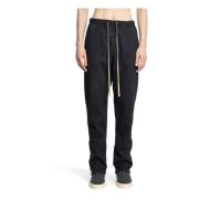 Fear Of God Svarta Fleece Sweatpants med Präglat Logotyp Black, Herr