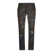 Dolce & Gabbana Slim Fit Jeans Multicolor, Herr