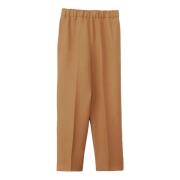 Fabiana Filippi Cognac Brun Twill Väv Byxor Brown, Dam