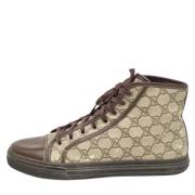 Gucci Vintage Pre-owned Belagd canvas sneakers Brown, Herr