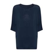Le Tricot Perugia Blå Tröjor för Stiligt Utseende Blue, Dam