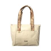 Alviero Martini 1a Classe Beige Geo Print Shopper Väska Beige, Dam