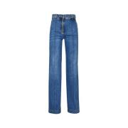 Liu Jo Svarta Denim Jeans Trendy Casual Chic Blue, Dam