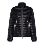 Moncler Svart Quiltad Vadderad Kappa Black, Dam