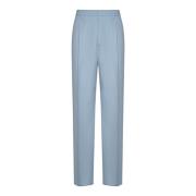 Lardini Blå Twill Wide Leg Byxor Blue, Herr