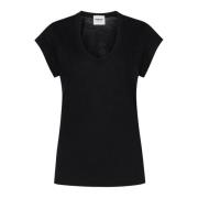 Isabel Marant Étoile Svarta T-shirts och Polos Zankou-GC Black, Dam
