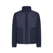 Duno Hybrid Puffer och Stretch Fabric Jacka Blue, Herr