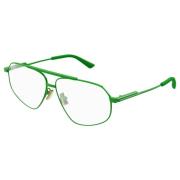 Bottega Veneta Green Eyewear Frames Green, Unisex