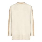 Bottega Veneta Stiliga Sweaters i Vit/Blå Beige, Dam