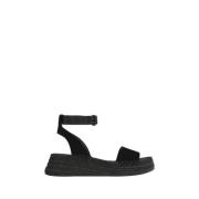 Calvin Klein Svarta Sandaler Elegant Minimalistisk Black, Dam