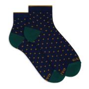 Gallo Polka Dot Korta Strumpor Italien Bomull Multicolor, Dam